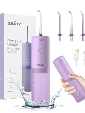 NEW in BOX Portable Water Flosser - Lavender